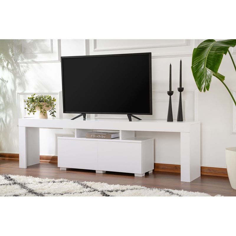 Casa si Gradina - Mobilier - Comode si corpuri - Console - Comoda tv, Hanah Home, pal melaminat, alb natural, 180x50x31,3 cm - Infinity.ro