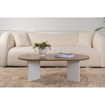 Casa si Gradina - Mobilier - Mese si birouri - Masute de cafea - Masuta de cafea, Hanah Home, pal melaminat, nuc si alb, 119x60x40 cm - Infinity.ro