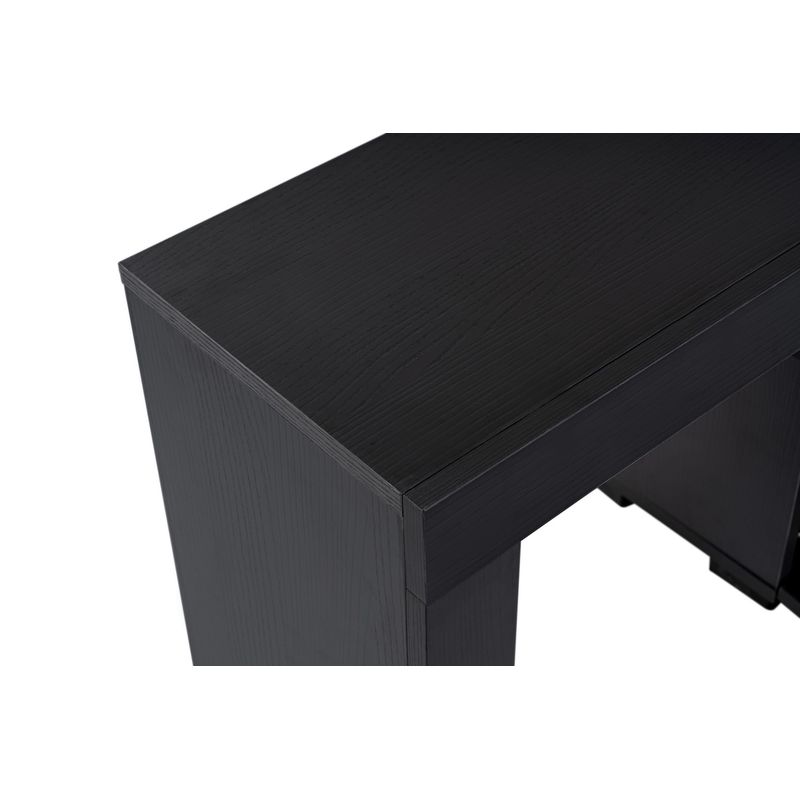 Casa si Gradina - Mobilier - Comode si corpuri - Console - Comoda tv, Hanah Home, pal melaminat, lemn negru, 180x31.3x50 cm - Infinity.ro