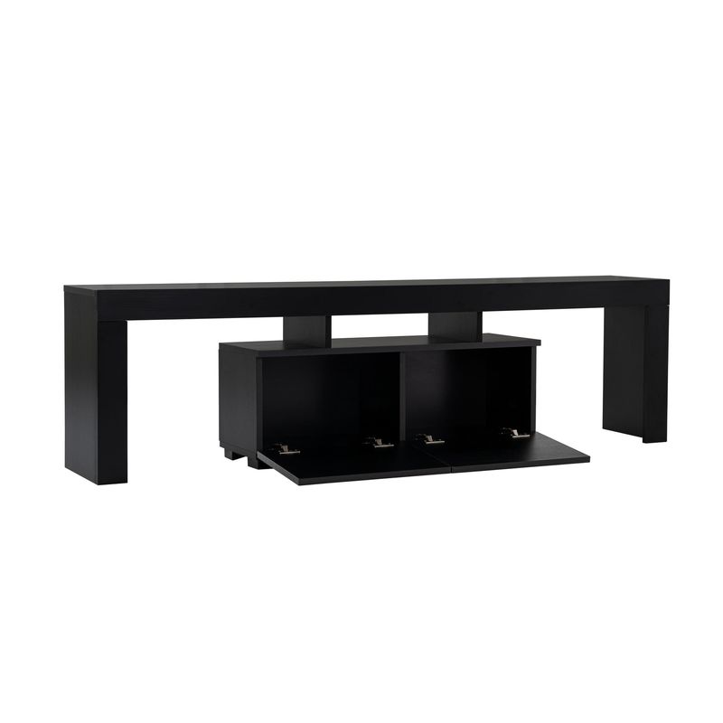 Casa si Gradina - Mobilier - Comode si corpuri - Console - Comoda tv, Hanah Home, pal melaminat, lemn negru, 180x31.3x50 cm - Infinity.ro