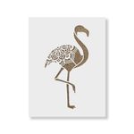 Casa si Gradina - Decoratiuni - DIY - Sabloane decorative pereti - Sablon Perete vopsire, tencuiala 0.7mm Flamingo model MXSP7395, 200 x 200 mm - Infinity.ro