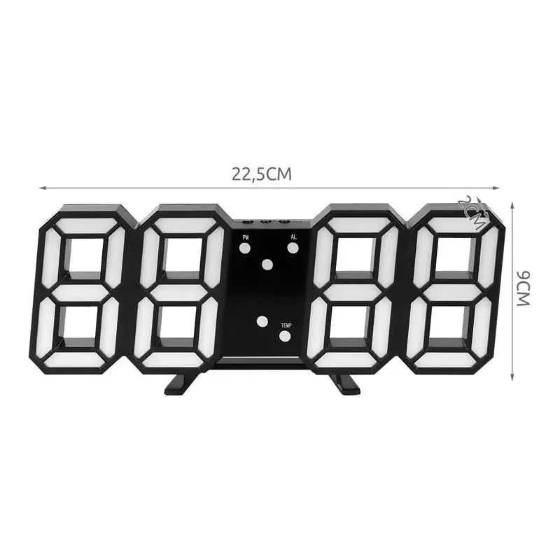 Casa si Gradina - Decoratiuni - Ceasuri - Ceas digital de birou, modern, Gonga® Negru - Infinity.ro