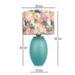 Casa si Gradina - Corpuri si surse de iluminat - Veioze si lampi - Veioze - Veioza, Opviq, ceramica, albastru, inaltime 50 cm - Infinity.ro