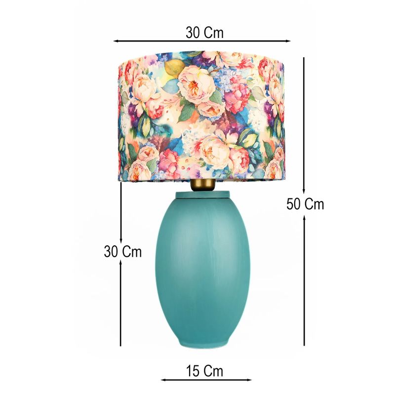 Casa si Gradina - Corpuri si surse de iluminat - Veioze si lampi - Veioze - Veioza, Opviq, ceramica, albastru, inaltime 50 cm - Infinity.ro