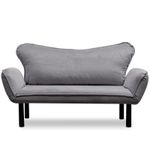 Casa si Gradina - Mobilier - Canapele si coltare - Canapele - Canapea extensibila 2 locuri, Hanah Home, metal si poliester, gri, 150x75x70 cm - Infinity.ro