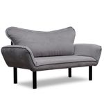 Casa si Gradina - Mobilier - Canapele si coltare - Canapele - Canapea extensibila 2 locuri, Hanah Home, metal si poliester, gri, 150x75x70 cm - Infinity.ro