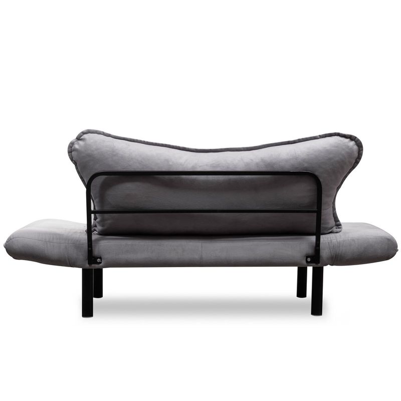 Casa si Gradina - Mobilier - Canapele si coltare - Canapele - Canapea extensibila 2 locuri, Hanah Home, metal si poliester, gri, 150x75x70 cm - Infinity.ro