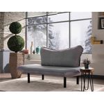 Casa si Gradina - Mobilier - Canapele si coltare - Canapele - Canapea extensibila 2 locuri, Hanah Home, metal si poliester, gri, 150x75x70 cm - Infinity.ro
