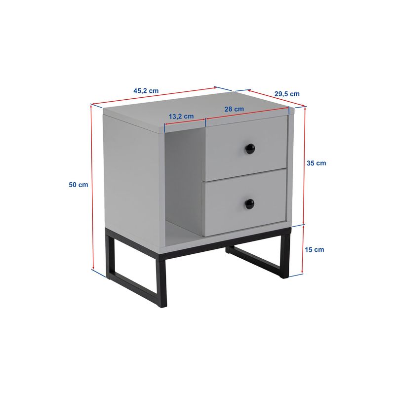 Casa si Gradina - Mobilier - Comode si corpuri - Noptiere - Noptiera, Hanah Home, panou de particule melaminat, travertin si auriu, 45.2x29.5x50 cm - Infinity.ro