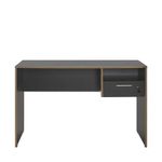 Casa si Gradina - Mobilier - Mese si birouri - Birouri - Birou, Hanah Home, panou de particule melaminat, antracit si stejar, 120x60x75 cm - Infinity.ro