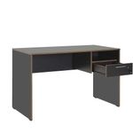 Casa si Gradina - Mobilier - Mese si birouri - Birouri - Birou, Hanah Home, panou de particule melaminat, antracit si stejar, 120x60x75 cm - Infinity.ro