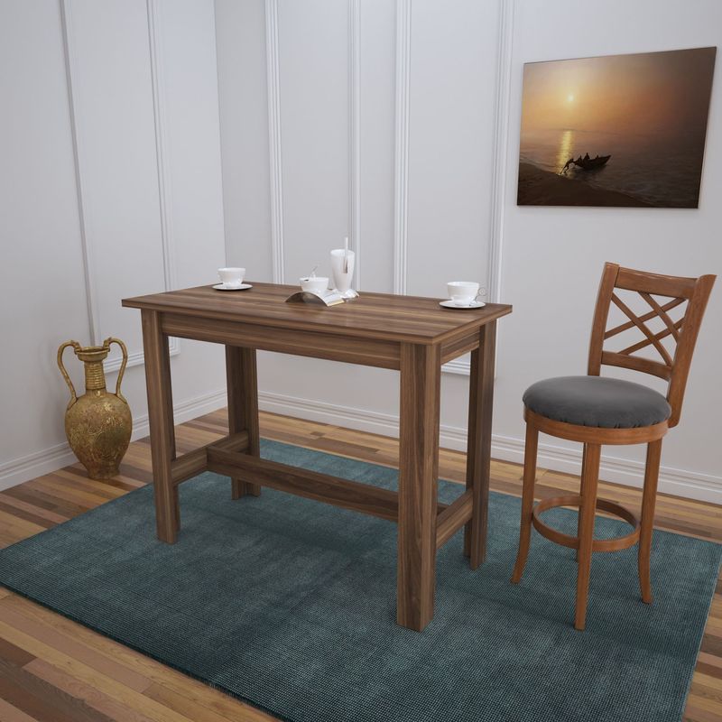 Casa si Gradina - Mobilier - Mese si birouri - Mese bucatarie si dining - Masa de dining, Hanah Home, pal melaminat, nuc, 120x60x93 cm - Infinity.ro