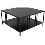 Casa si Gradina - Mobilier - Mese si birouri - Masute de cafea - Masuta de cafea, Hanah Home, pal melaminat, negru, 80x80x40 cm - Infinity.ro