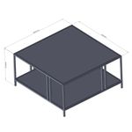 Casa si Gradina - Mobilier - Mese si birouri - Masute de cafea - Masuta de cafea, Hanah Home, pal melaminat, negru, 80x80x40 cm - Infinity.ro