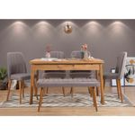 Casa si Gradina - Mobilier - Mese si birouri - Mese bucatarie si dining - Masa dining, Hanah Home, PAL melaminat, pin atlantic, 120x75x77 cm - Infinity.ro