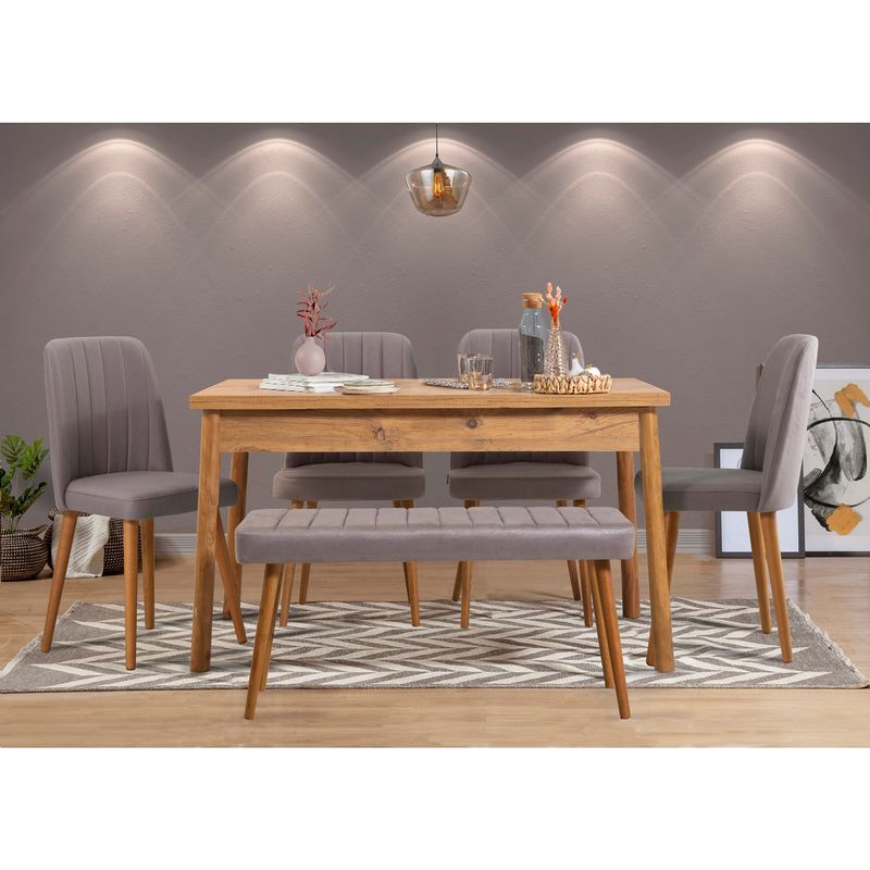 Casa si Gradina - Mobilier - Mese si birouri - Mese bucatarie si dining - Masa dining, Hanah Home, PAL melaminat, pin atlantic, 120x75x77 cm - Infinity.ro
