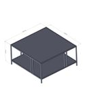 Casa si Gradina - Mobilier - Mese si birouri - Masute de cafea - Masuta de cafea, Hanah Home, pal melaminat, negru, 80x80x40 cm - Infinity.ro