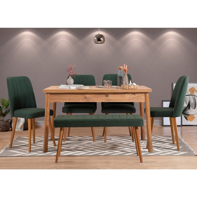 Casa si Gradina - Mobilier - Mese si birouri - Mese bucatarie si dining - Masa dining, Hanah Home, PAL melaminat, pin atlantic, 120x75x77 cm - Infinity.ro