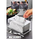 Market - Curatenie si intretinere casa - Produse bucatarie - Prosoape de hartie si servetele - Suport servetele, Hermia, plastic, transparent, 21x12x9 cm - Infinity.ro