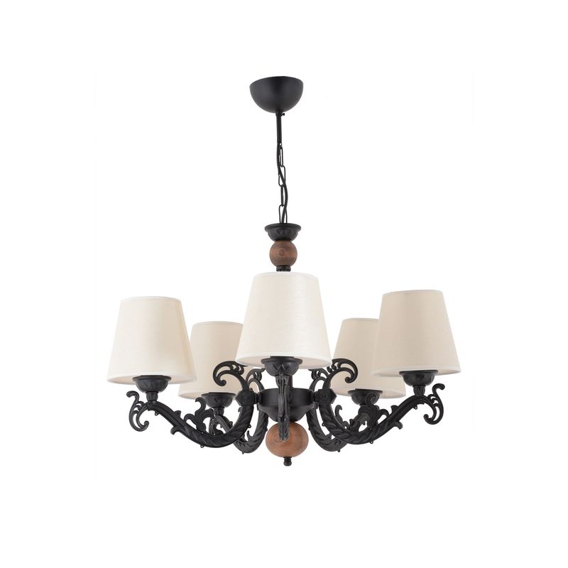 Casa si Gradina - Corpuri si surse de iluminat - Lustre si pendule - Candelabru, Opviq, metal, alb/negru/maro, diametru 55 cm, inaltime 65 cm - Infinity.ro