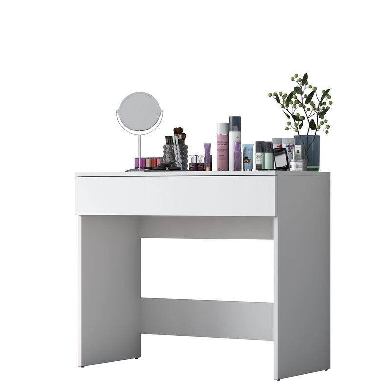 Casa si Gradina - Mobilier - Comode si corpuri - Masute de toaleta - Masa de machiaj, Hanah Home, PAL melaminat, alb, 90x45x76.8 cm, 893RAN5401 - Infinity.ro