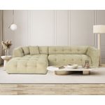 Casa si Gradina - Mobilier - Canapele si coltare - Coltare - Coltar, Hanah Home, lemn fag si pal, verde, 300x150x100 cm - Infinity.ro