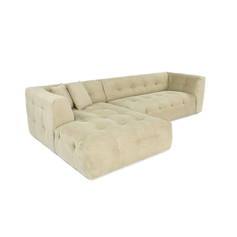 Casa si Gradina - Mobilier - Canapele si coltare - Coltare - Coltar, Hanah Home, lemn fag si pal, verde, 300x150x100 cm - Infinity.ro