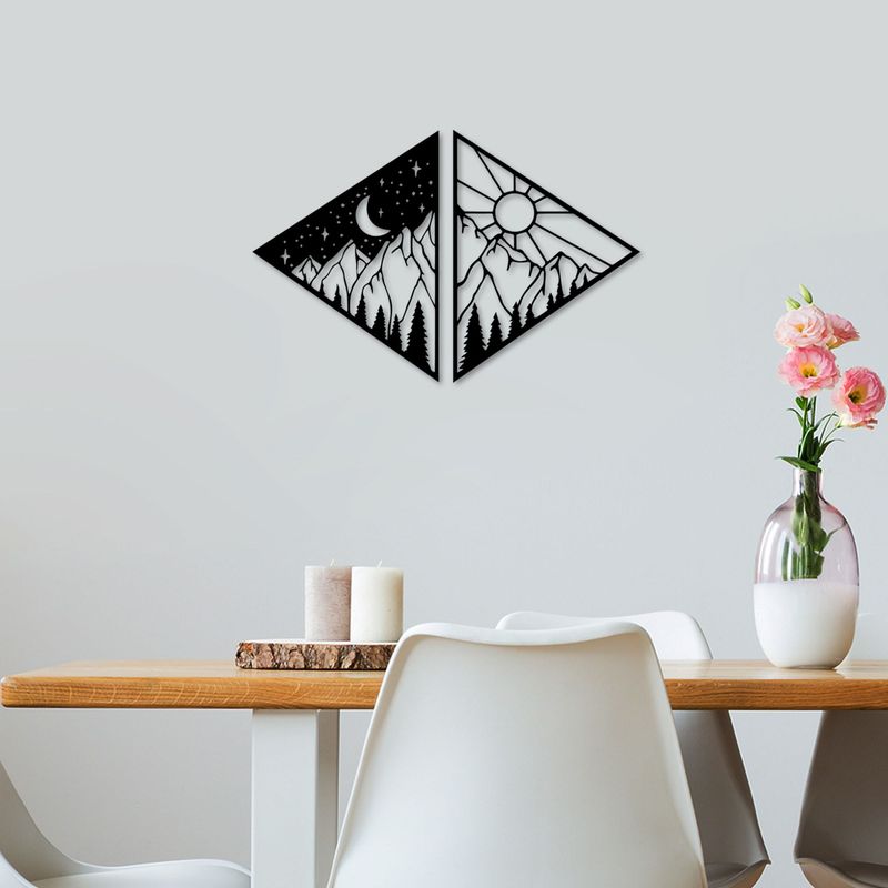 Casa si Gradina - Decoratiuni - Decoratiuni perete - Accesoriu decorativ de perete, Wallxpert, metal, negru, 63x41 cm - Infinity.ro