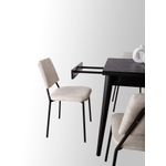 Casa si Gradina - Mobilier - Mese si birouri - Mese bucatarie si dining - Masa extensibila, Hanah Home, PAL melaminat, marmura neagra, 80x80x75 cm, extensibila la 160 cm - Infinity.ro