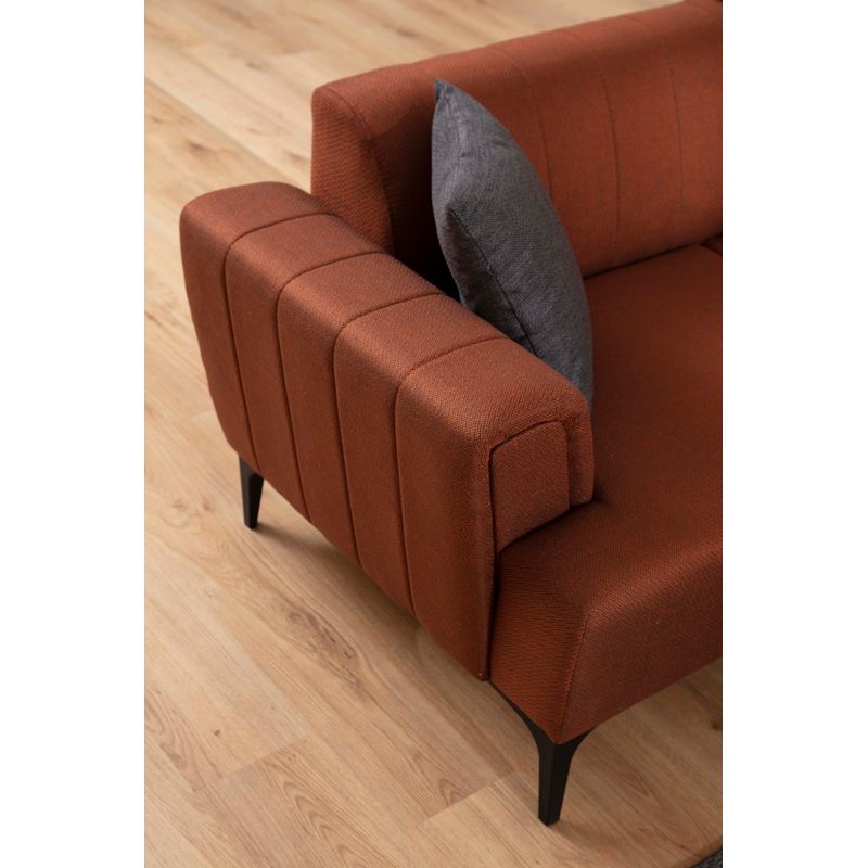 Casa si Gradina - Mobilier - Canapele si coltare - Canapele - Canapea extensibila 3 locuri, Atelier Del Sofa, lemn fag, rosu tigla, 230x95x77 cm - Infinity.ro