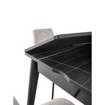 Casa si Gradina - Mobilier - Mese si birouri - Mese bucatarie si dining - Masa extensibila, Hanah Home, PAL melaminat, marmura neagra, 80x80x75 cm, extensibila la 160 cm - Infinity.ro