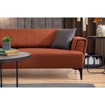 Casa si Gradina - Mobilier - Canapele si coltare - Canapele - Canapea extensibila 3 locuri, Atelier Del Sofa, lemn fag, rosu tigla, 230x95x77 cm - Infinity.ro