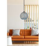 Casa si Gradina - Corpuri si surse de iluminat - Lustre si pendule - Candelabru, Opviq, iuta, albastru si maro, 24x22x55 cm, handmade - Infinity.ro
