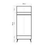 Casa si Gradina - Mobilier - Dulapuri si sifoniere - Sifoniere - Sifonier, Hanah Home, pal melaminat, multicolor, 80x45x190 cm, 863SPH4259 - Infinity.ro