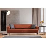 Casa si Gradina - Mobilier - Canapele si coltare - Canapele - Canapea extensibila 3 locuri, Atelier Del Sofa, lemn fag, rosu tigla, 230x95x77 cm - Infinity.ro