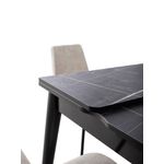Casa si Gradina - Mobilier - Mese si birouri - Mese bucatarie si dining - Masa extensibila, Hanah Home, PAL melaminat, marmura neagra, 80x80x75 cm, extensibila la 160 cm - Infinity.ro