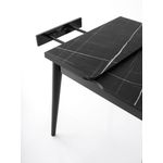 Casa si Gradina - Mobilier - Mese si birouri - Mese bucatarie si dining - Masa extensibila, Hanah Home, PAL melaminat, marmura neagra, 80x80x75 cm, extensibila la 160 cm - Infinity.ro
