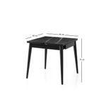 Casa si Gradina - Mobilier - Mese si birouri - Mese bucatarie si dining - Masa extensibila, Hanah Home, PAL melaminat, marmura neagra, 80x80x75 cm, extensibila la 160 cm - Infinity.ro