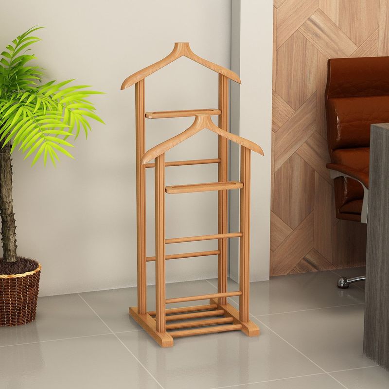 Casa si Gradina - Mobilier - Organizare si depozitare - Umerase si valeti - Valet, Hanah Home, lemn masiv, natural, 33.5x46x120 cm - Infinity.ro