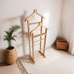 Casa si Gradina - Mobilier - Organizare si depozitare - Umerase si valeti - Valet, Hanah Home, lemn masiv, natural, 33.5x46x120 cm - Infinity.ro