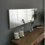 Casa si Gradina - Decoratiuni - Oglinzi - Oglinda, Hanah Home, mdf, argintiu, 35x105 cm, 552NOS2195 - Infinity.ro