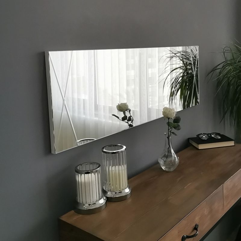 Casa si Gradina - Decoratiuni - Oglinzi - Oglinda, Hanah Home, mdf, argintiu, 35x105 cm, 552NOS2195 - Infinity.ro