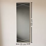 Casa si Gradina - Decoratiuni - Oglinzi - Oglinda, Hanah Home, mdf, argintiu, 35x105 cm, 552NOS2195 - Infinity.ro