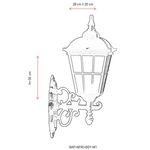 Casa si Gradina - Corpuri si surse de iluminat - Iluminat exterior - Lanterne - Lampa de perete exterior, Opviq, abs, negru, 28x20x50 cm - Infinity.ro