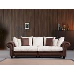 Casa si Gradina - Mobilier - Canapele si coltare - Canapele - Canapea 3 locuri, Atelier Del Sofa, lemn fag si pal, maro alb, 300x115x80 cm - Infinity.ro