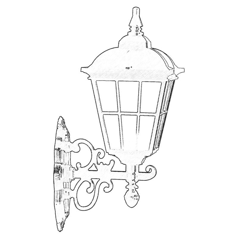 Casa si Gradina - Corpuri si surse de iluminat - Iluminat exterior - Lanterne - Lampa de perete exterior, Opviq, abs, negru, 28x20x50 cm - Infinity.ro