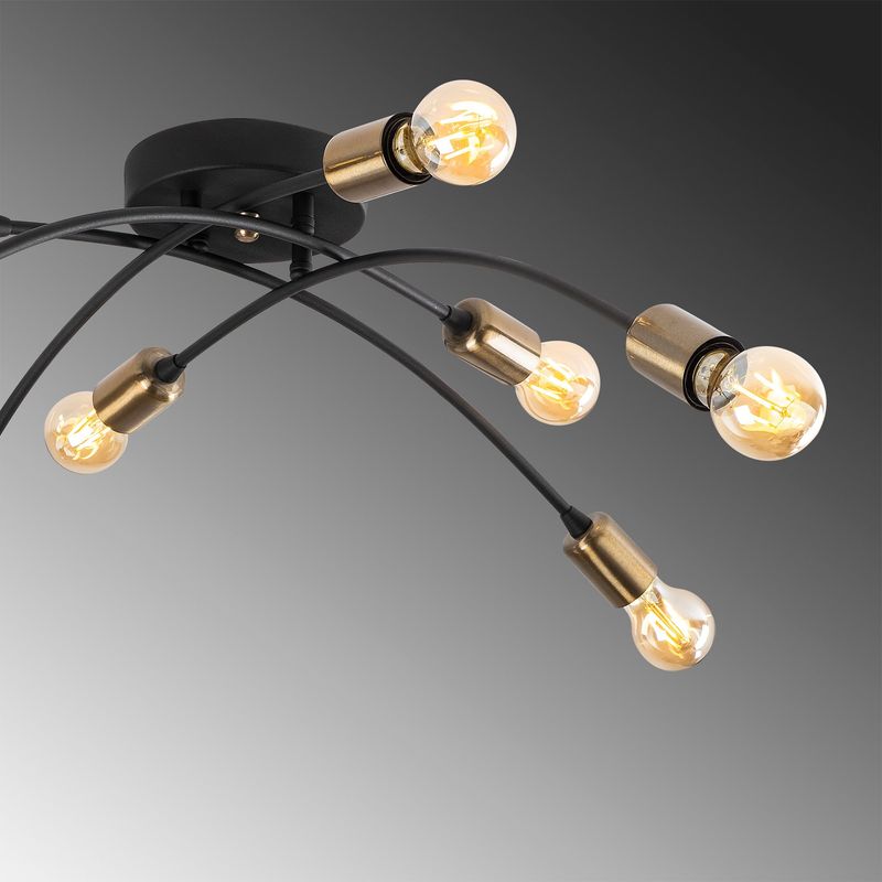 Casa si Gradina - Corpuri si surse de iluminat - Lustre si pendule - Candelabru, Opviq, metal, negru vintage, 79x79x26 cm - Infinity.ro