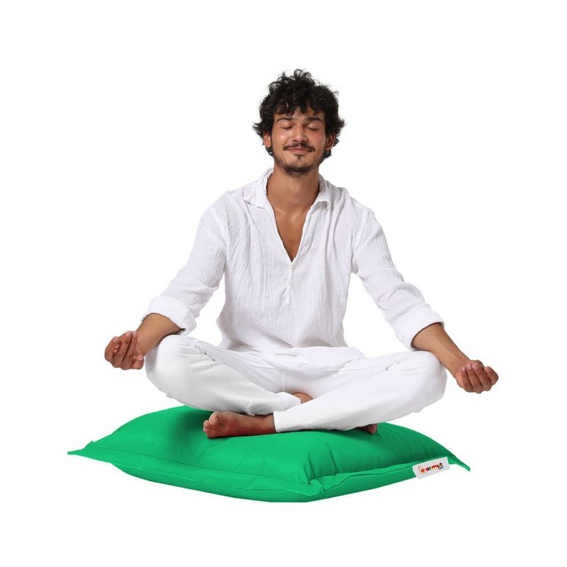 Casa si Gradina - Gradina si terasa - Mobilier exterior - Perne decorative exterior - Puf exterior, Hanah Home, poliester impermeabil, verde, 70x70 cm - Infinity.ro