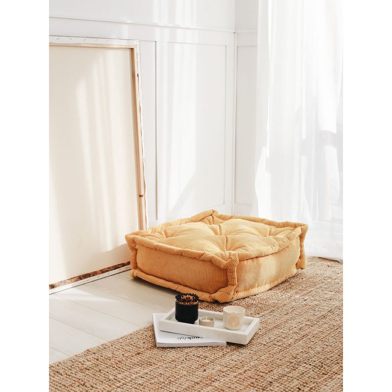 Casa si Gradina - Textile si covoare - Perne si pilote - Perne decorative - Perna decorativa, Atelier Del Sofa, galben, 55x55x16 cm, catifea - Infinity.ro