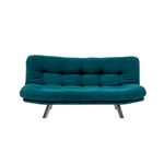 Casa si Gradina - Mobilier - Canapele si coltare - Canapele - Canapea extensibila, Hanah Home, material textil, verde petrol, 175x100 cm - Infinity.ro